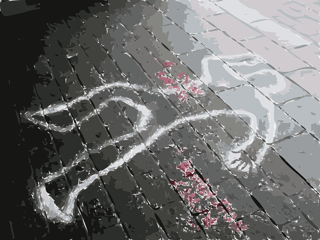 Dead Outline Marks Person Human Scene Body Crime